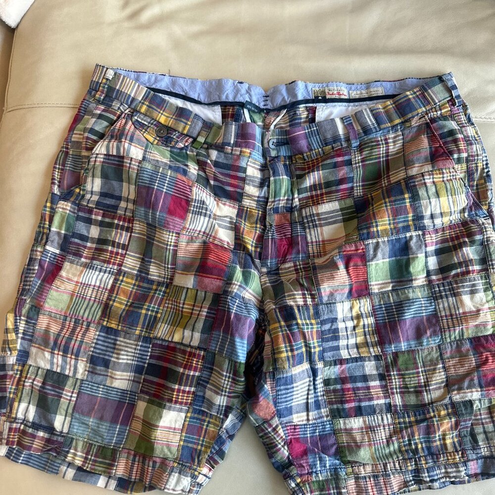 Vintage‎ Polo Ralph Lauren Patchwork Plaid Shorts 40 Multicolor